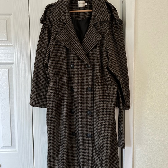 THE NEW SOCIETY Noelle Wool Houndstooth Coat - Picture 8 of 10